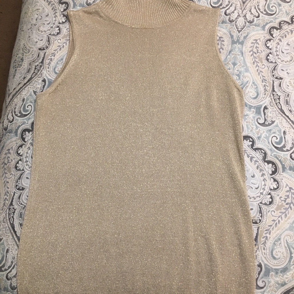 Gold, shimmering dressy top